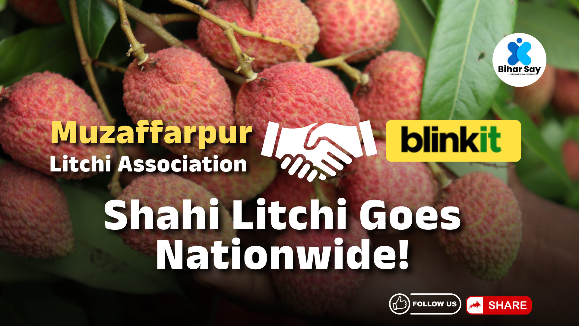 Muzaffarpur Shahi Litchi Goes Nationwide with Blinkit